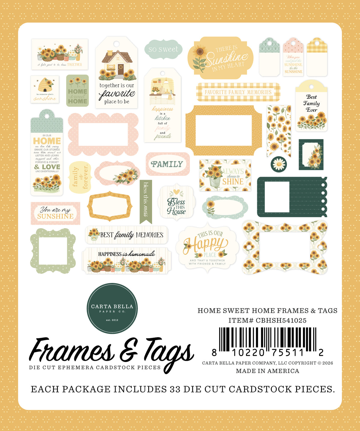 Carta Bella - Home Sweet Home Frames & Tags541025