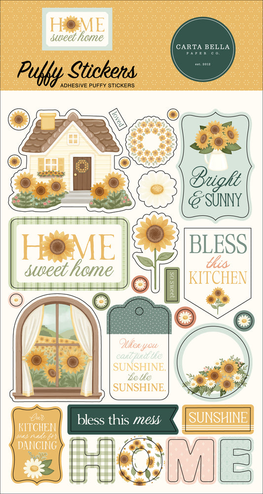 Carta Bella - Home Sweet Home Puffy Stickers 541066