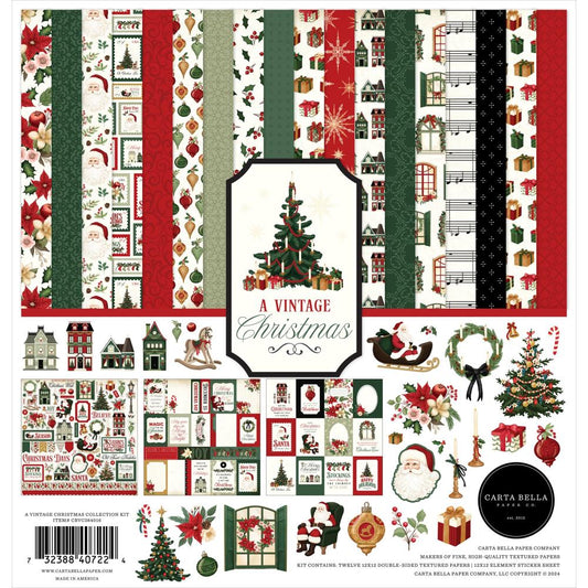 Carta Bella - A Vintage Christmas - 12x12" Collection CBVC384016