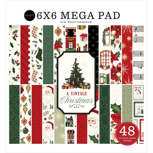 Carta Bella - A Vintage Christmas - 6x6 Mega Paper Pad- CBVC384031