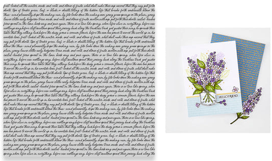 Hero Arts CG949 Birdsong Script Cling Stamp