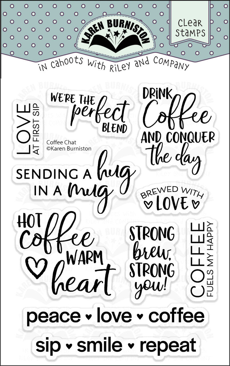 Karen Burniston Stamp Set - Coffee Chat*** 1 only