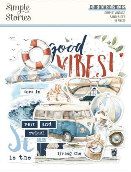 Simple Stories - 26925 Simple Vintage Sand & Sea Chipboard Pieces