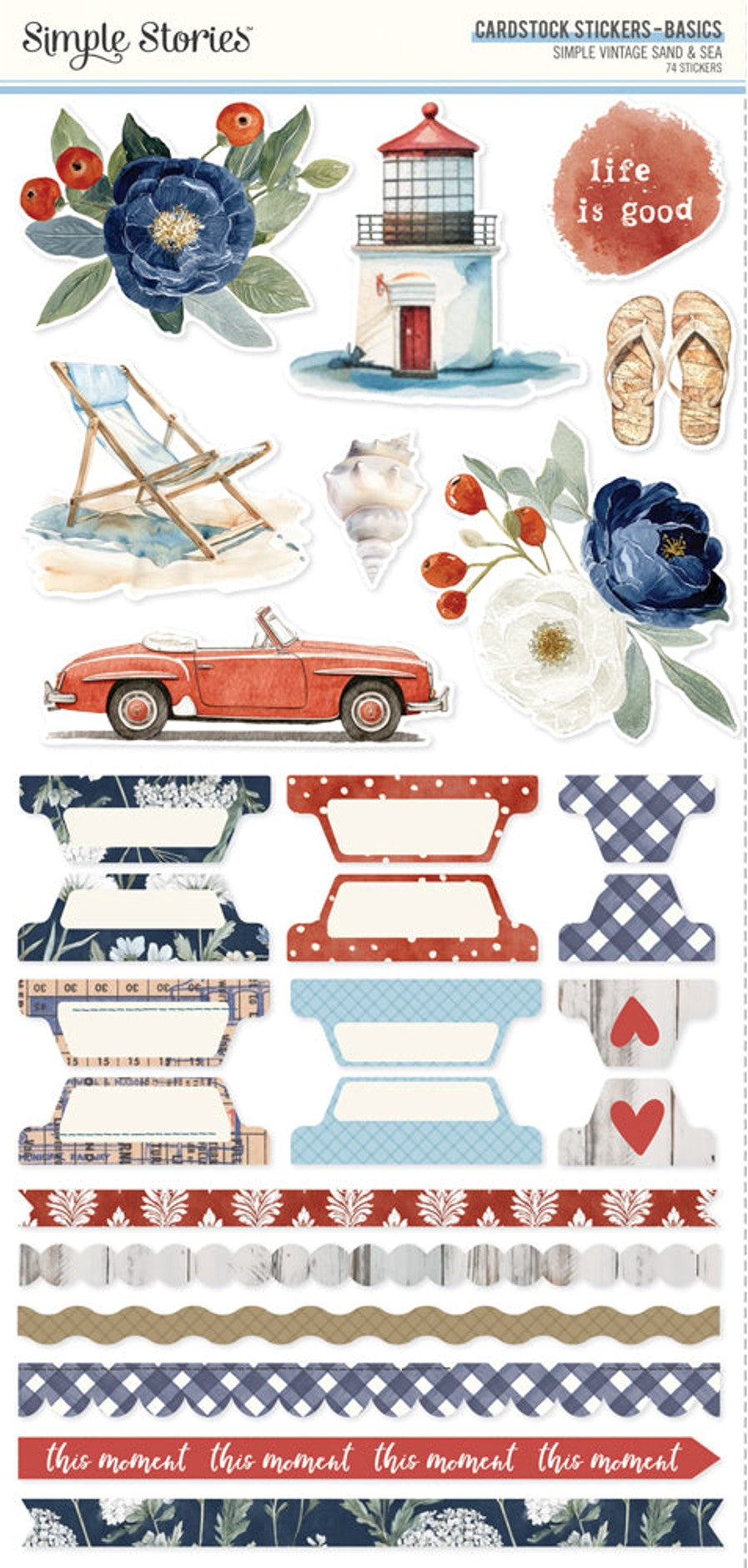 Simple Stories - 26903 Simple Vintage Sand & Sea 6x12" Stickers