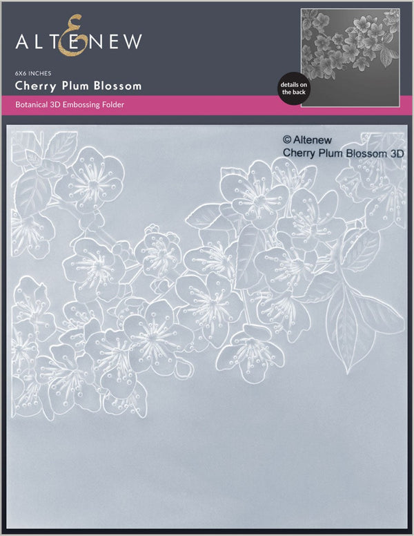 Altenew - 3D Embossing Folder - Cherry Plum Blossom – Michelle's Cards ...