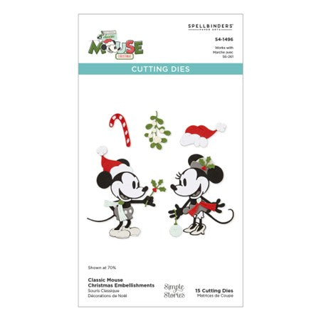 Spellbinders S4-1496 Embellishments Classic Mouse Christmas
