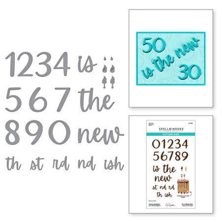 Spellbinders - Classy Numbers Etched Dies from the Bougie Birthday Collection by Nina Boettcher S4-1416