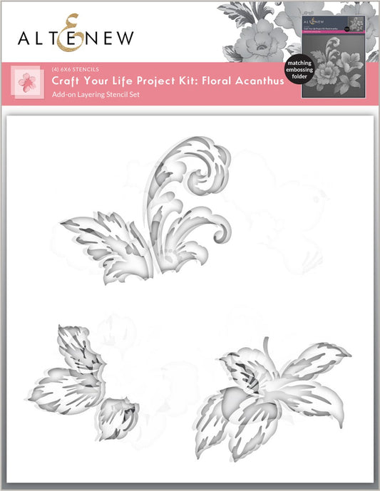 Altenew - Craft Your Life Project Kit - Floral Acanthus stencil set