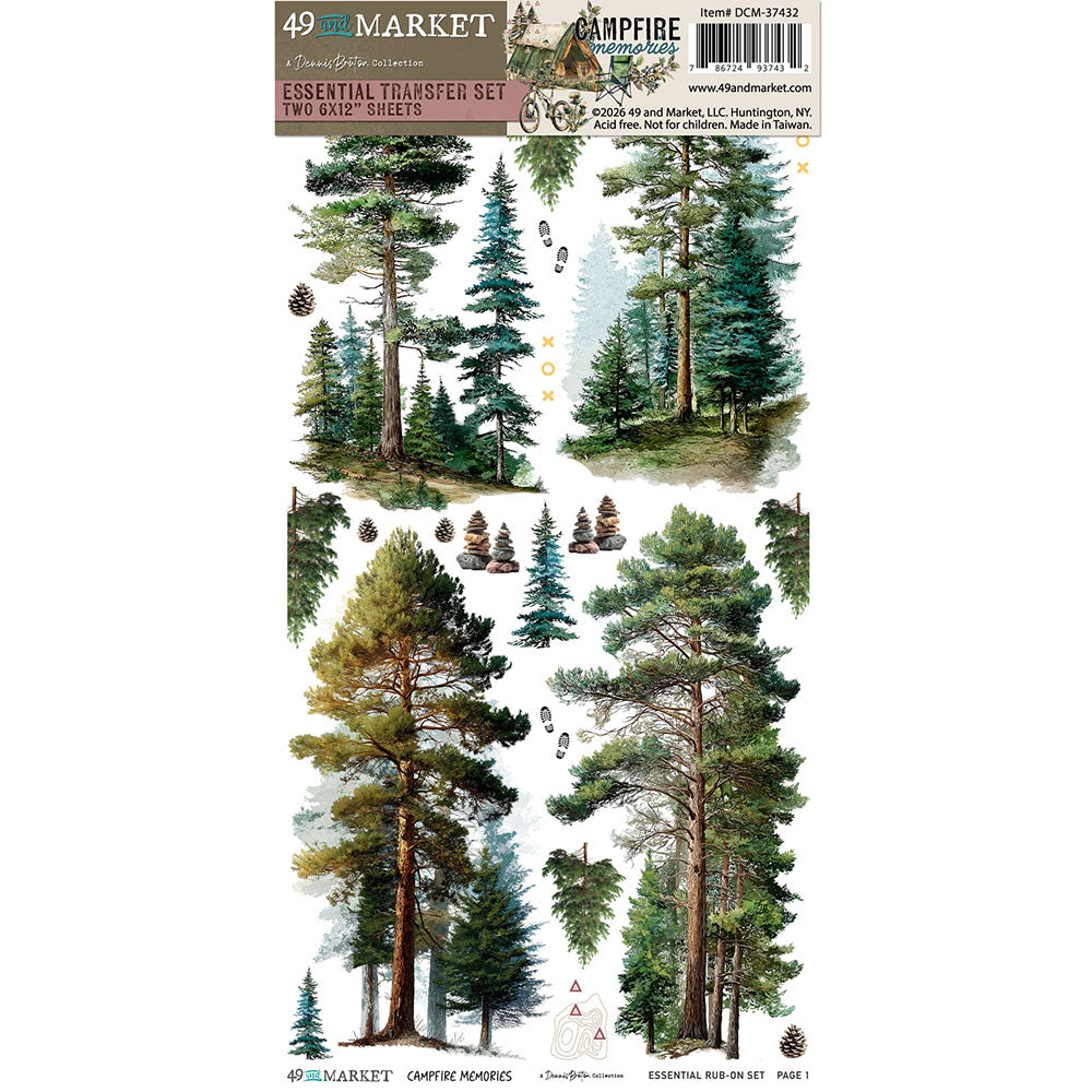 49 & Market - DCM-37432 Campfire Memories 6x12 Essential Rub-Ons