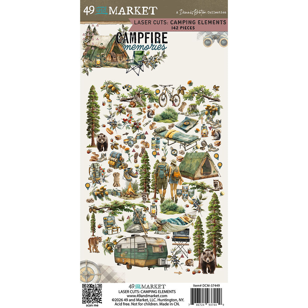 49 & Market - DCM-37449 Campfire Memories Laser Cuts, Camping