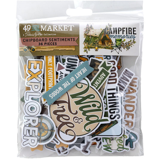 49 & Market - Campfire Memories DCM-37487 Chipboard Sentiments
