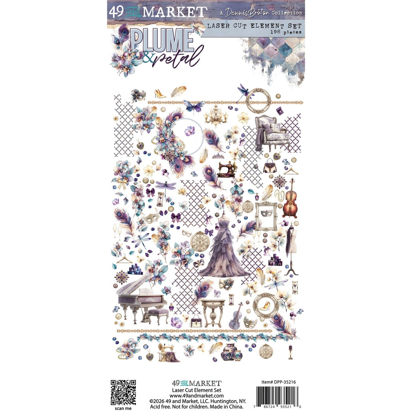 49& Market - Plume & Petal Laser Cut Outs DPP-35216