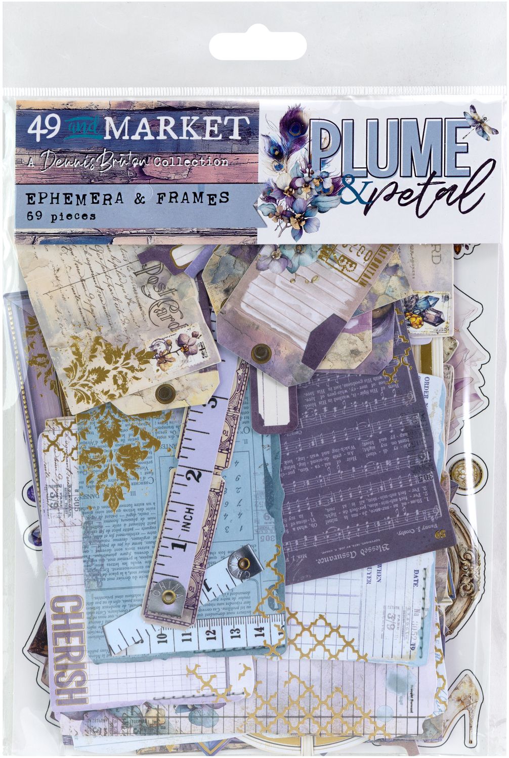 49& Market - Plume & Petal Ephemera and Frames pack DPP-35223