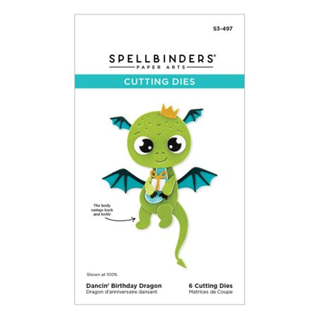Spellbinders S3-497 Dancin Birthday Dragon