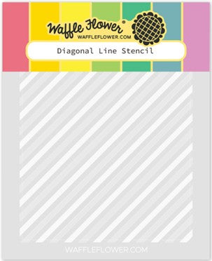Waffle Flower - Diagonal Line Stencil set