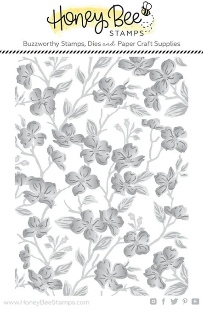 HoneyBee Stamps - Dogwood Blooms 3D Embossing Folder