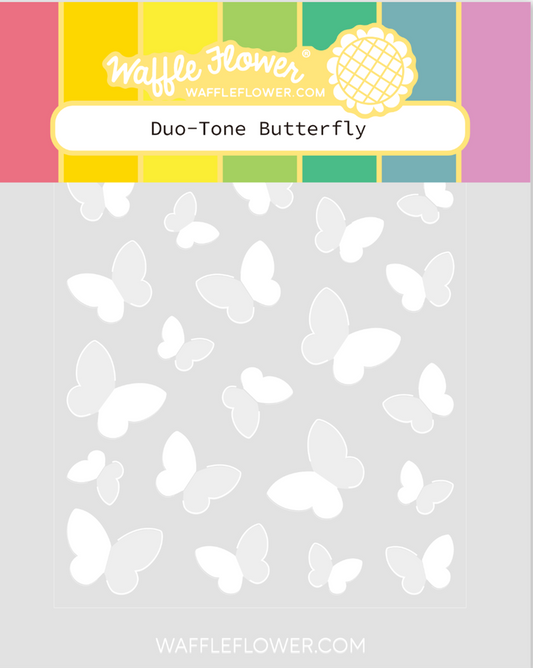 Waffle Flower - Duo-Tone Butterfly Stencil