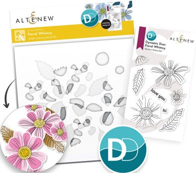 Altenew - Dynamic Duo Floral Whimsy (Stamp and Stencil set)