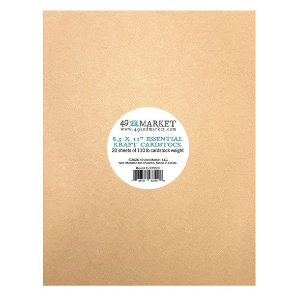 49 & Market - E-37999 Essential Kraft 8.5x11 Cardstock