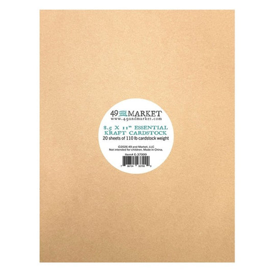 49 & Market - E-37999 Essential Kraft 8.5x11 Cardstock