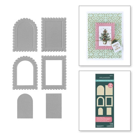 Spellbinders - E3D-132 Postage Stamps Embossing Folder