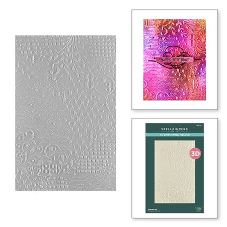 Spellbinders - E3D-155 Distress Mix Embossing Folder