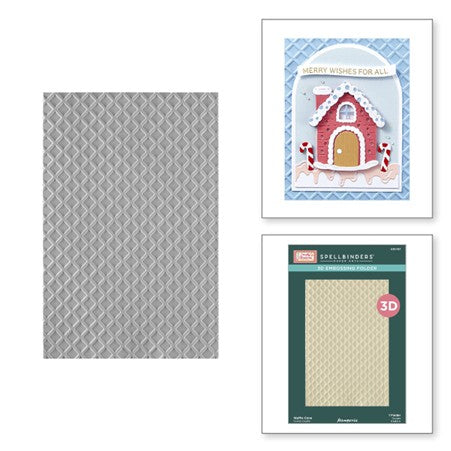 Spellbinders - E3D-157 Waffle Flower Embossing Folder