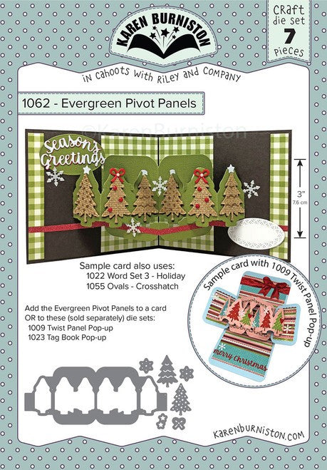 Karen Burniston - 1062 Evergreen Pivot Panels die set