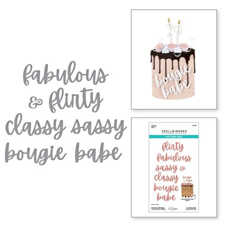 Spellbinders - Fabulous Birthday Etched Dies from the Bougie Birthday Collection by Nina Boettcher S5-681