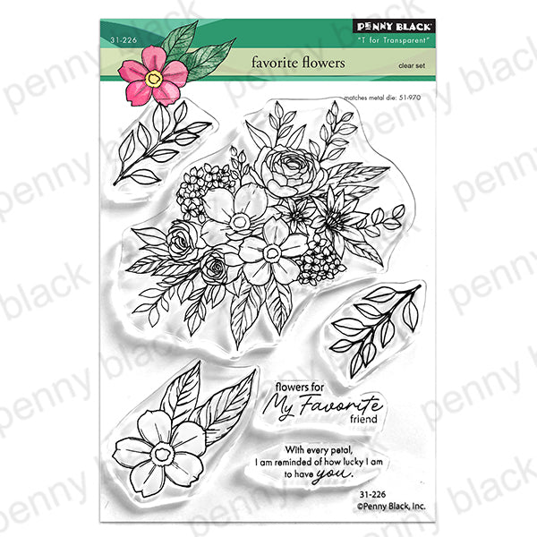 Penny Black - Favourite Flowers stamp and die set 31-226/51-970