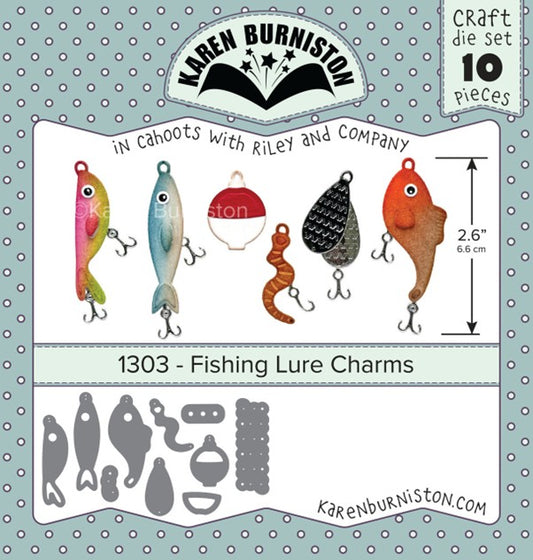 Karen Burniston Die Set - 1303 Fishing Lure Charms