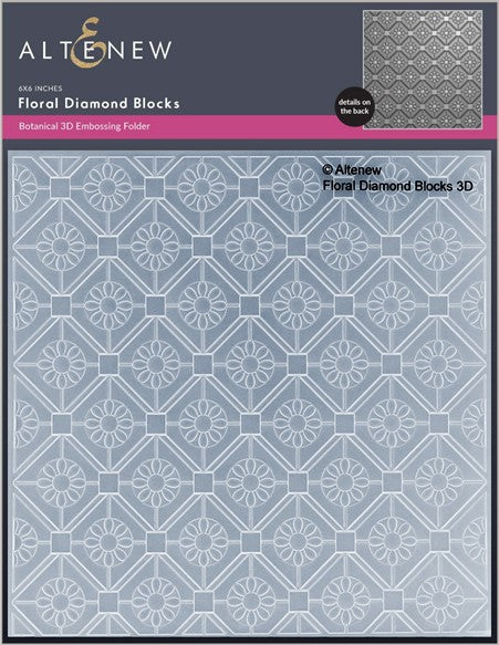 Altenew - 3D Floral Diamond Blocks Embossing Folder - sold out