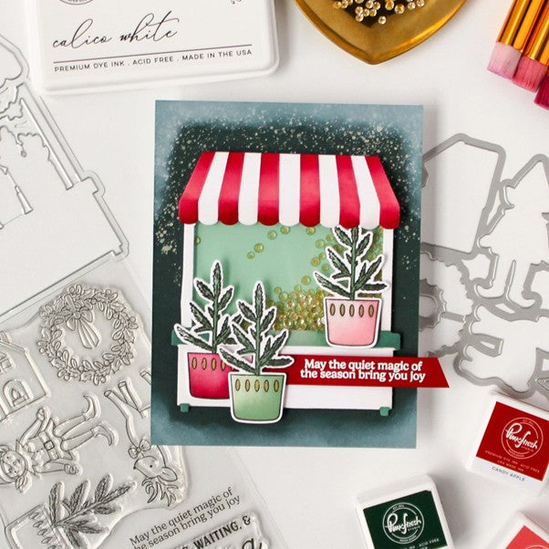 PinkFresh Studios - Flower Market (stamp, die and stencil set)