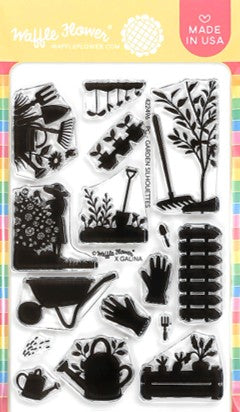 Waffle Flower - Postage Collage Garden Silhouettes stamp set - 422496