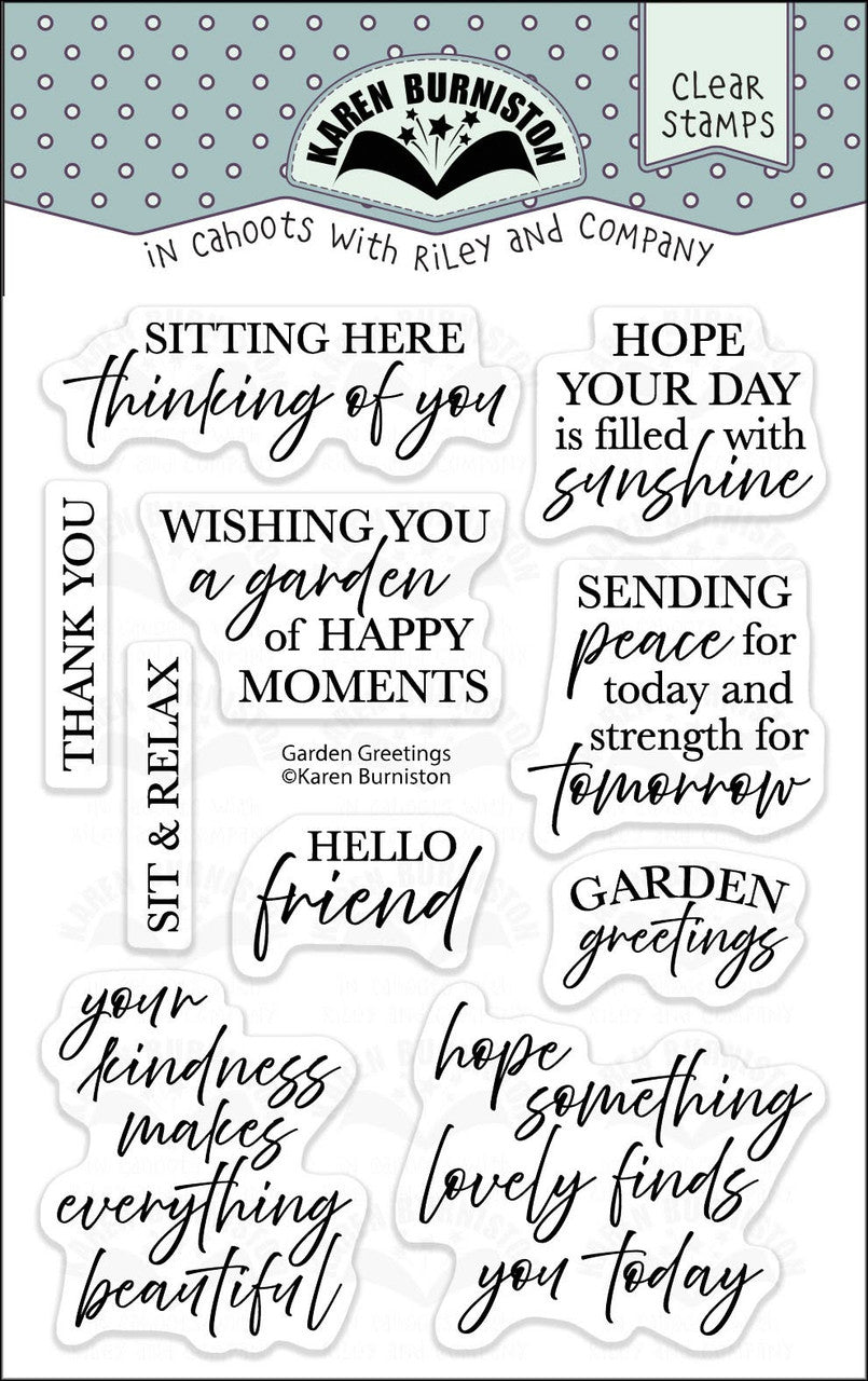 Karen Burniston - CS036 Garden Greetings clear stamps