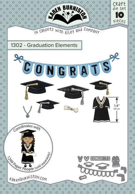 Karen Burniston Die Set - 1302 Graduation Elements