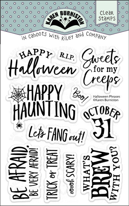 Karen Burniston Stamp Set - Halloween Phrases***