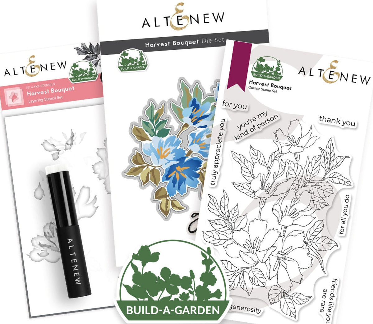 Altenew - Harvest Bouquet (stamp, die and stencil set)…
