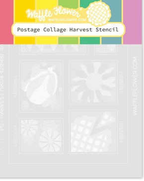 Waffle Flower - Postage Collage Harvest Stencil