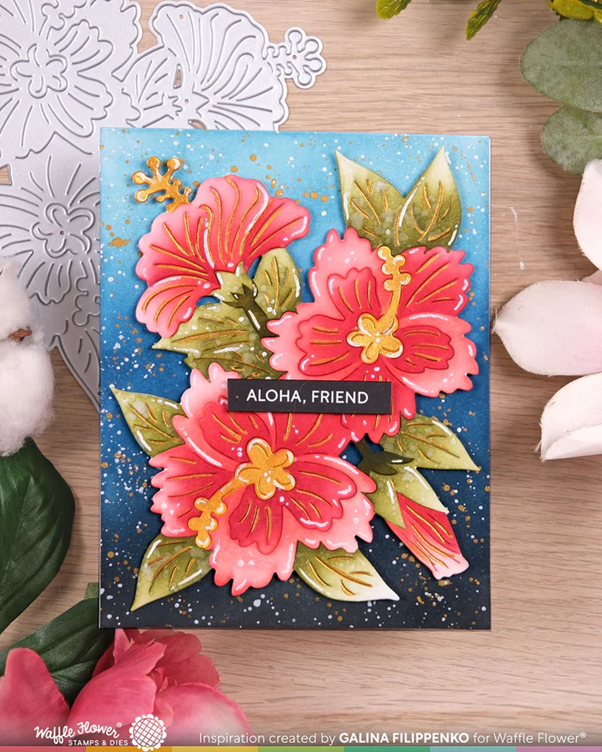 Waffle Flower - Hibiscus Cluster Die