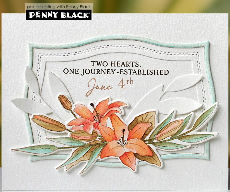 Penny Black - 31-227/52-004 Elegant Beauty (stamp and die set)