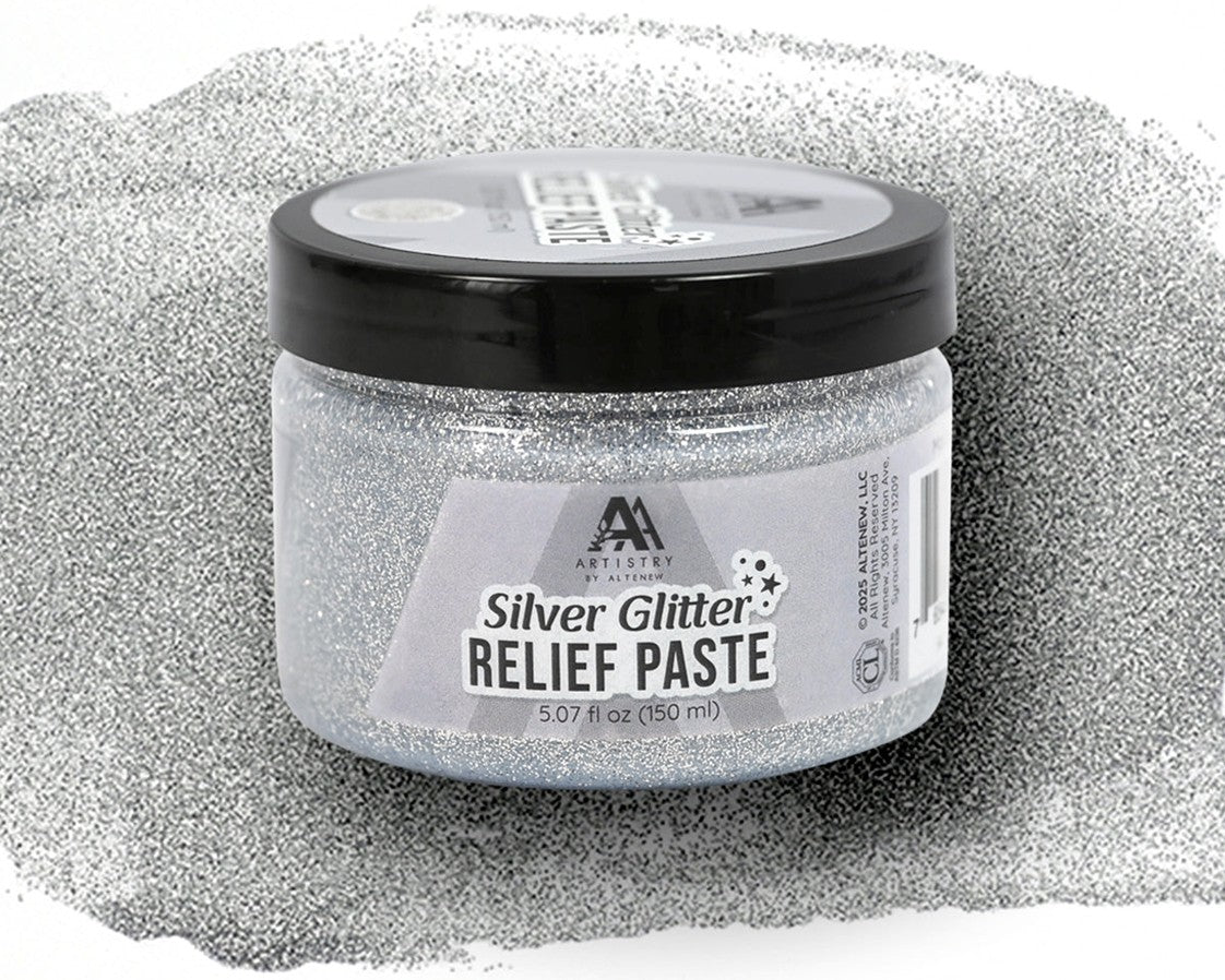 Altenew - New Glitter Relief Pastes set (Iridescent, Gold and Silver)
