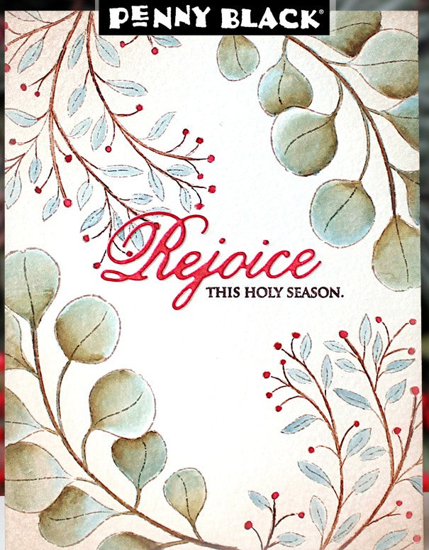Penny Black - 31-248 / 52-049 Festive Frond (stamp and die set)-