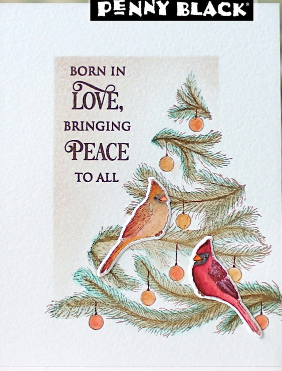 Penny Black - 31-255 / 52-056 Berry Bird & Tree (stamp and die set)-