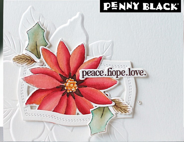 Penny Black - 31-245 / 52-046 Poinsettia Wishes (stamp and die set)-