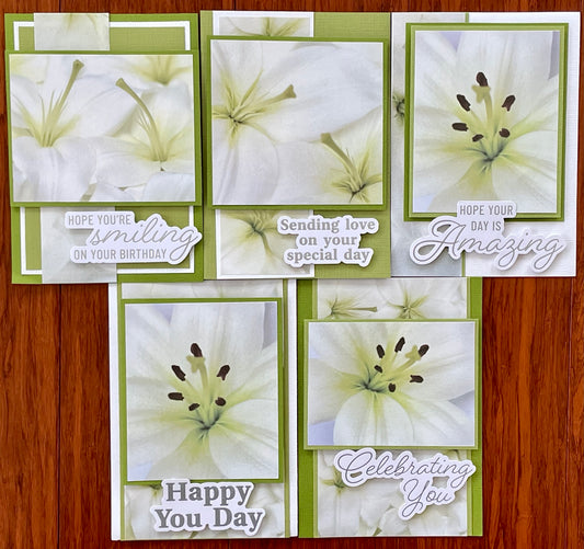 MC&S Card Kit - Rachel Greig - White Lily card kit