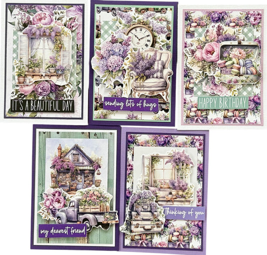MC&S Card Kit - Paper Rose Studios - Lavender and Roses Kit 1- sold out