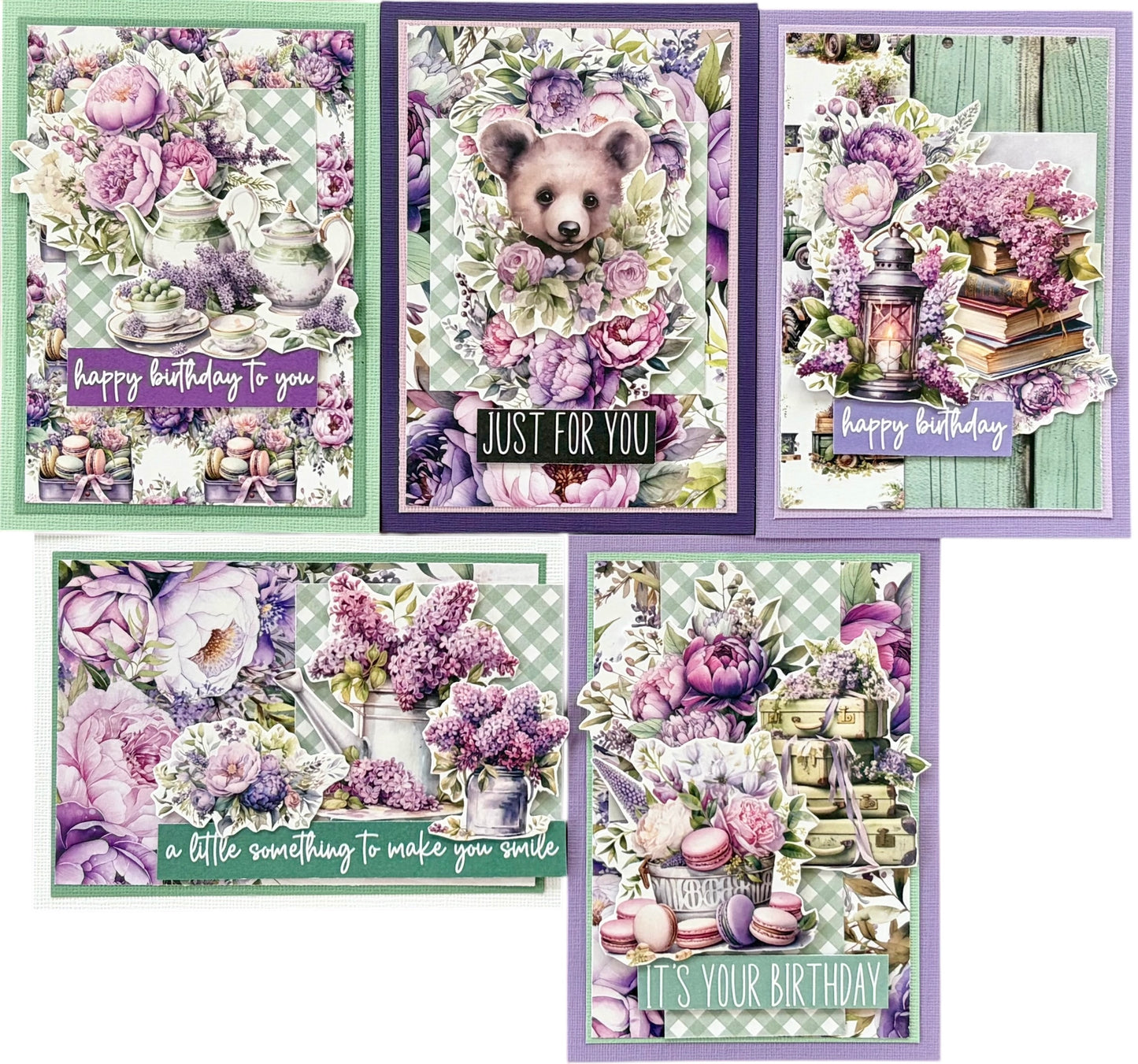 MC&S Card Kit - Paper Rose Studios - Lavender and Roses Kit 2***