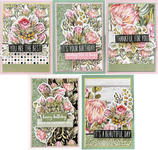 MC&S Card Kit - Paper Rose Studios - Blooming Proteas Kit 2- sold out