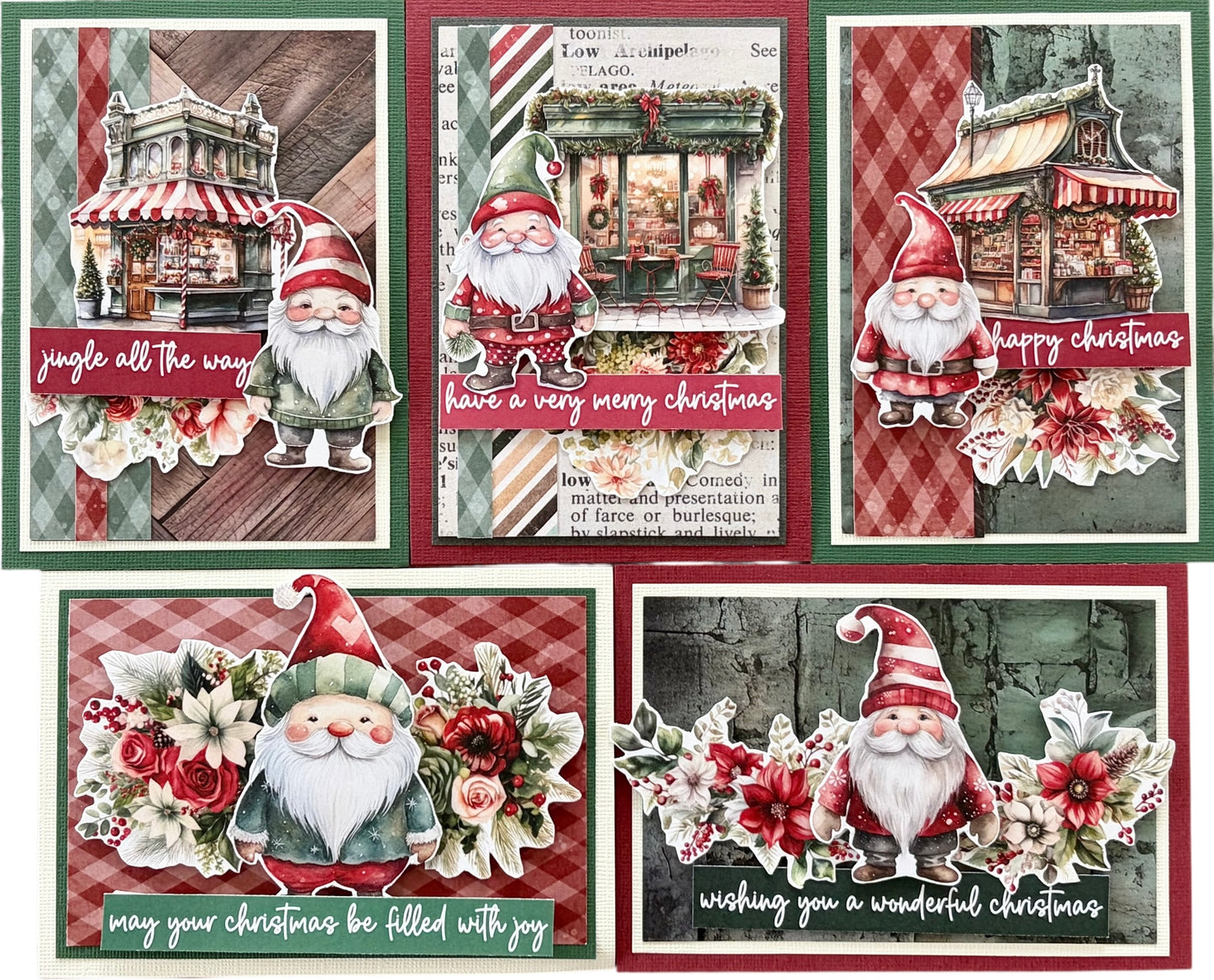MC&S Card Kit - Paper Rose Studios - Christmas Gnomes Kit 3
